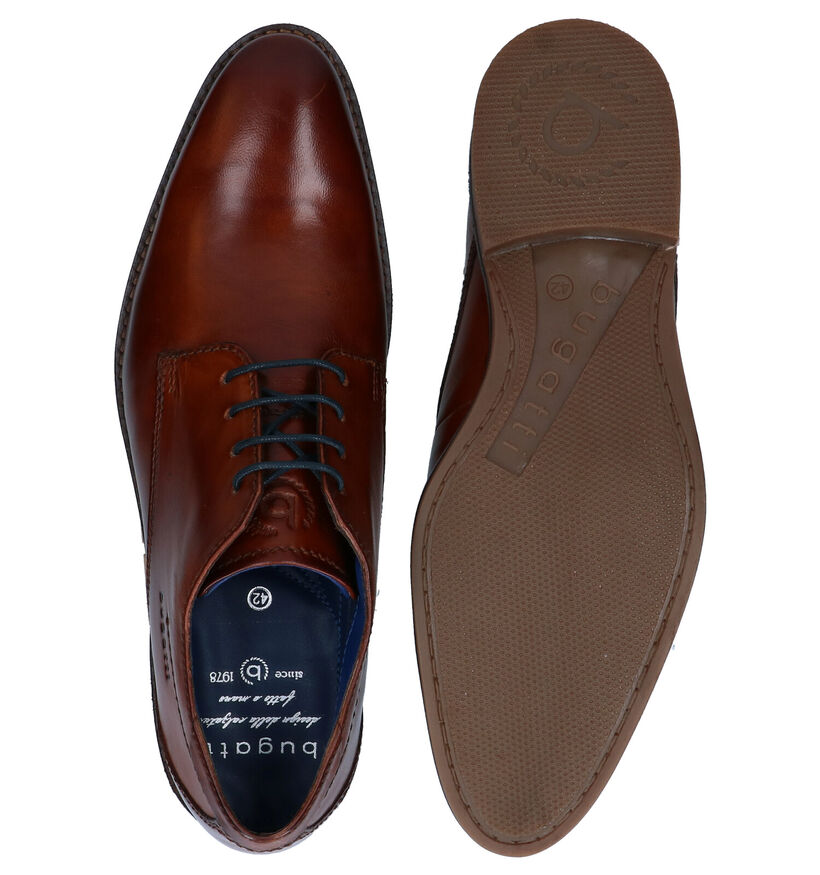 Bugatti Gagno Chaussures à lacets en en Cognac en cuir (281722)