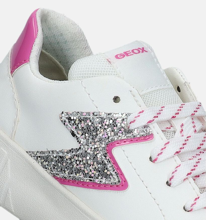 Geox Mikirosh Witte Sneakers voor meisjes (339664) - geschikt voor steunzolen