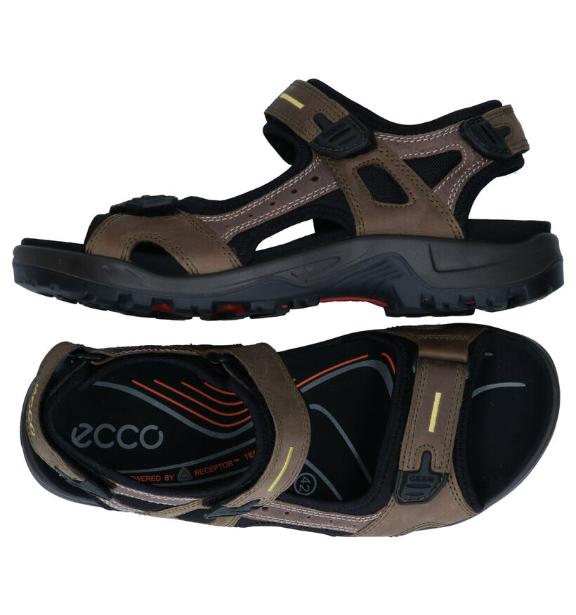 ECCO Offroad Kaki Sandalen in stof (287386)
