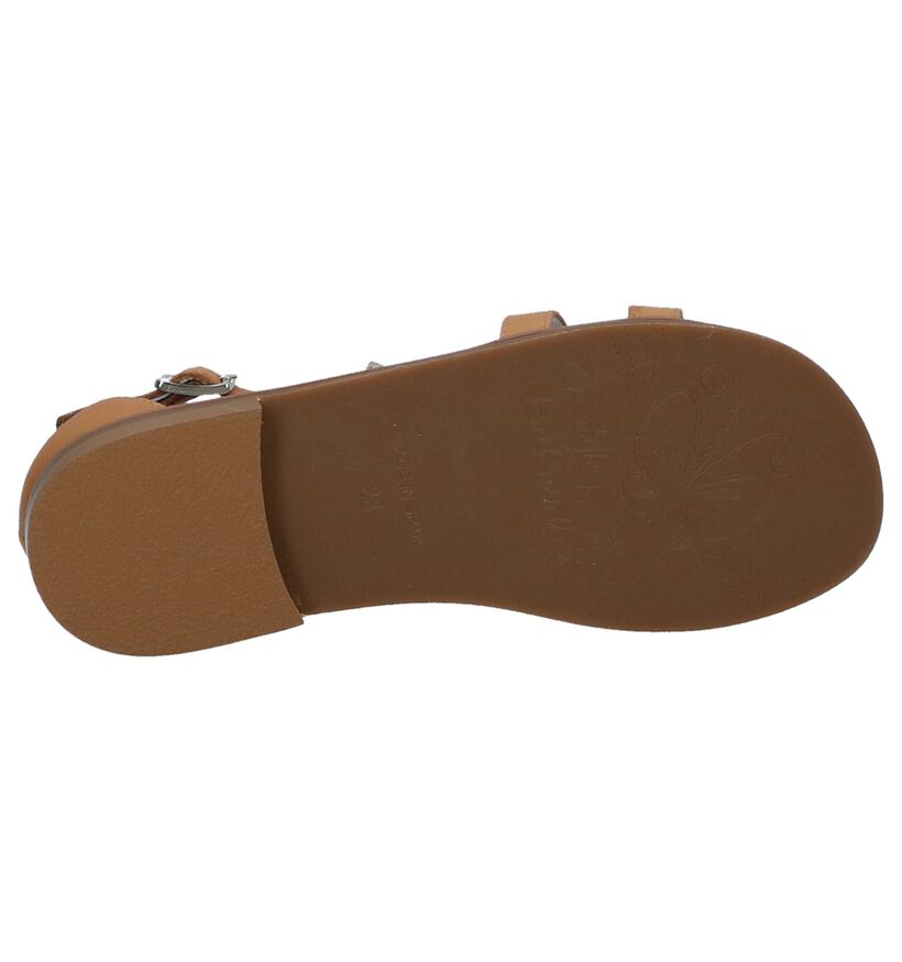 Cognac Geklede Sandalen Beberlis in leer (216008)