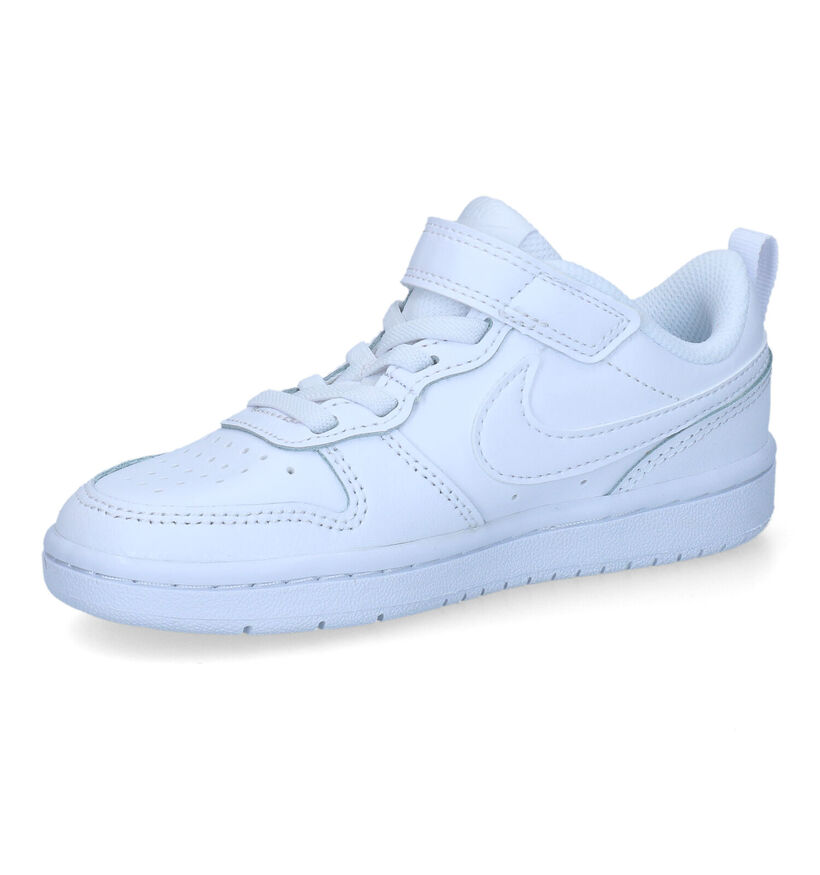 Nike Court Borough Low Baskets en Blanc pour filles, garçons (302140)