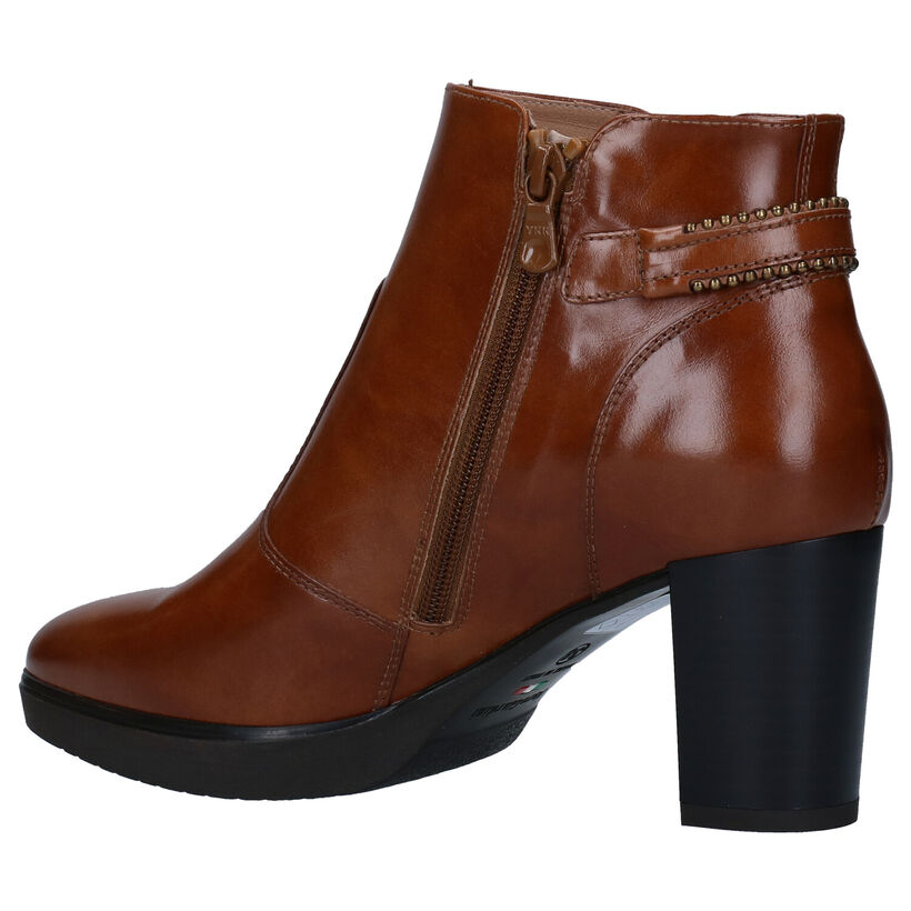 NeroGiardini Bottines à talons en Cognac en cuir (278978)