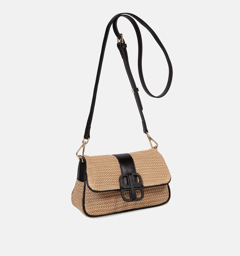 Laurent David Céline Beige Raffia Schoudertas voor dames (366137)