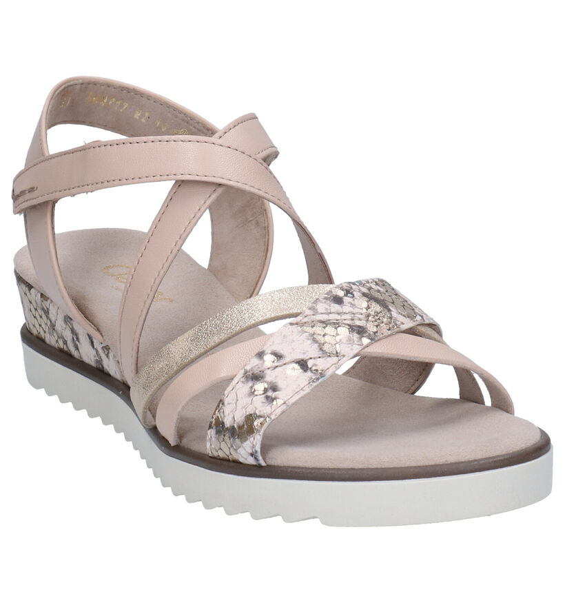 Gabor Beige Sandalen in leer (271741)