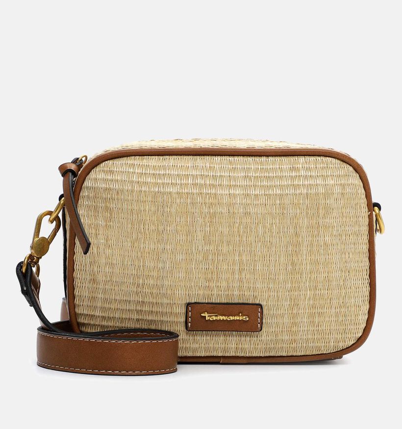 Tamaris Fernanda Beige Raffia Crossbodytas voor dames (355689)