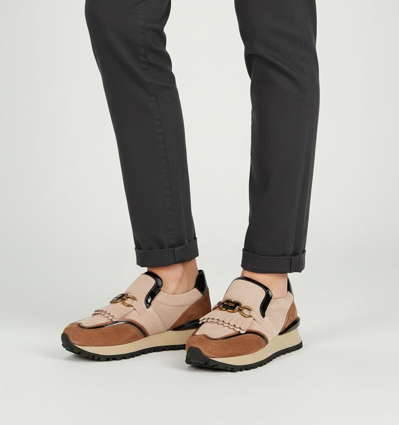 Nathan-Baume Lichtbruine Instap Sneakers Nathan-Baume Lichtbruine Instap Sneakers voor dames (363616) - geschikt voor steunzolen