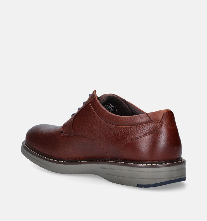 Bullboxer Cognac Veterschoenen voor heren (358648) - geschikt voor steunzolen