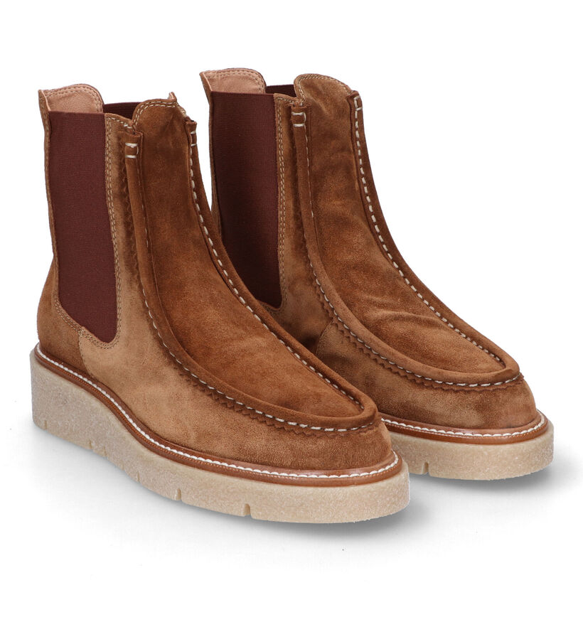 Weekend Bottines Chelsea en Cognac pour femmes (317692)