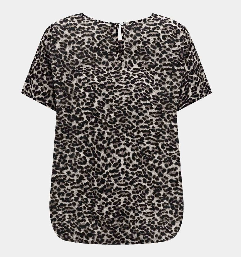 ONLY Carmacoma T-shirt en Brun Leopard pour femmes (371834)