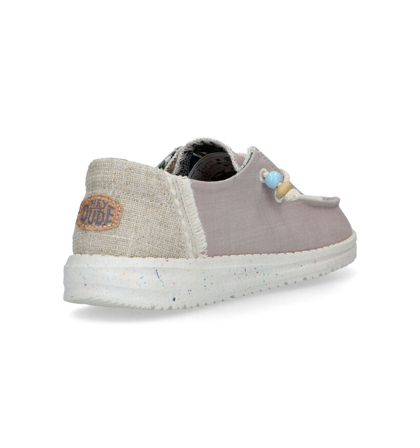 HEYDUDE Wendy Natural Witte Instappers voor dames (324435) - geschikt voor steunzolen