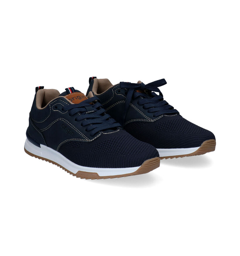 Origin Blauwe Veterschoenen in kunstleer (298350)