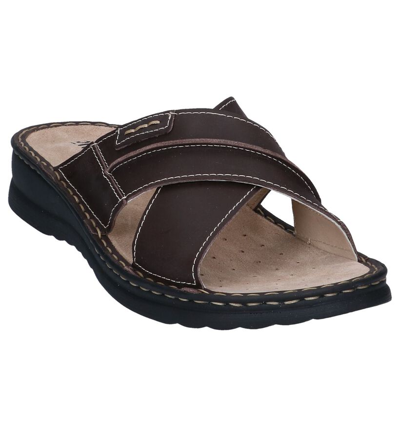Comfort Plus Bruine Slippers voor heren (289126)
