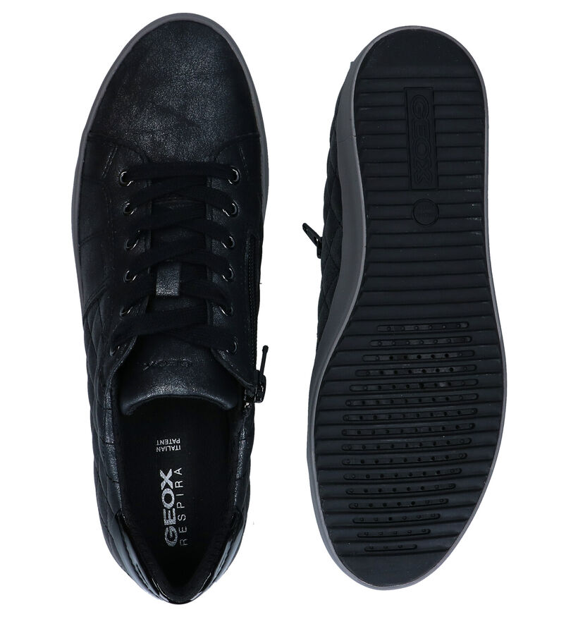 Geox Blomiee Chaussures à Lacets en Noir en simili cuir (279202)