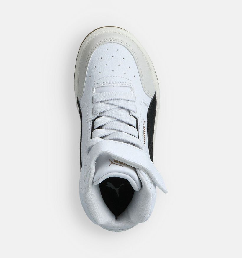 Puma Shuffle Downtown Witte Hoge Sneakers voor jongens, meisjes (359200) - geschikt voor steunzolen