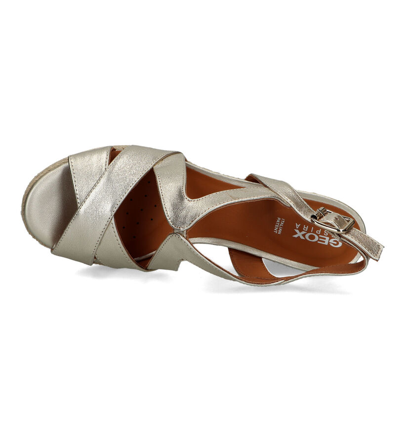 Geox Ponza Gouden Sandalen Met Sleehak voor dames (326665)