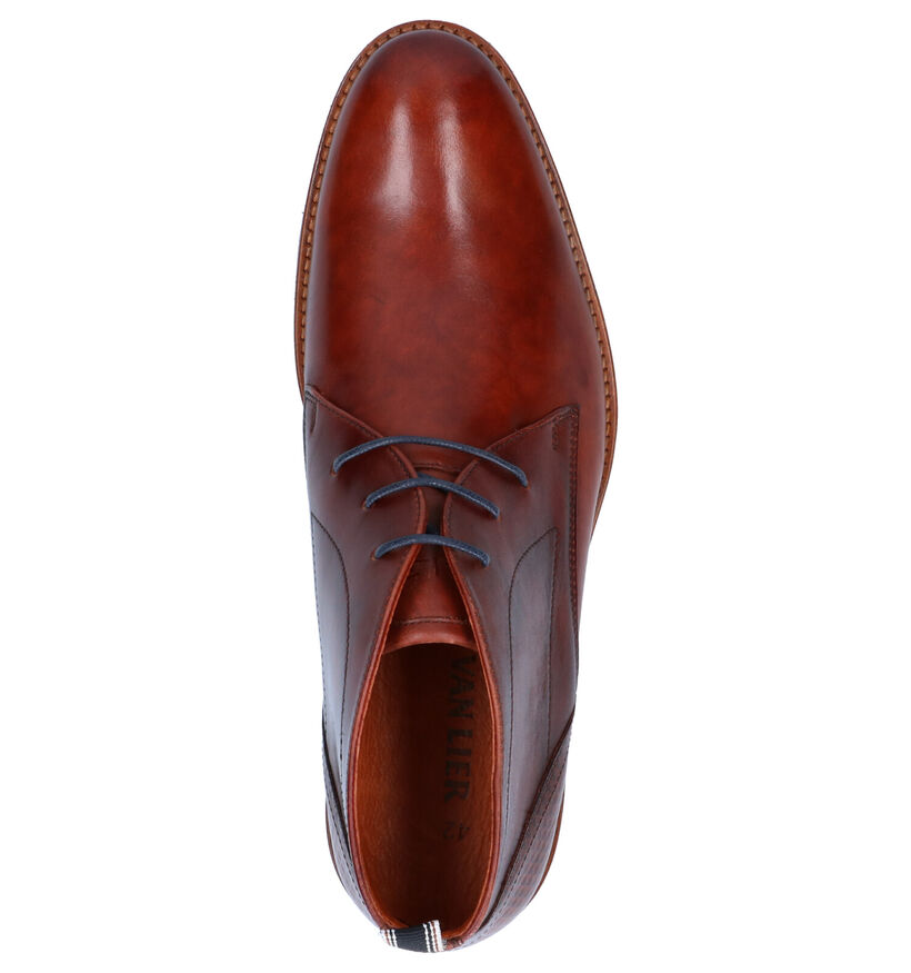 Van Lier Chaussures hautes en Cognac en cuir (261898)