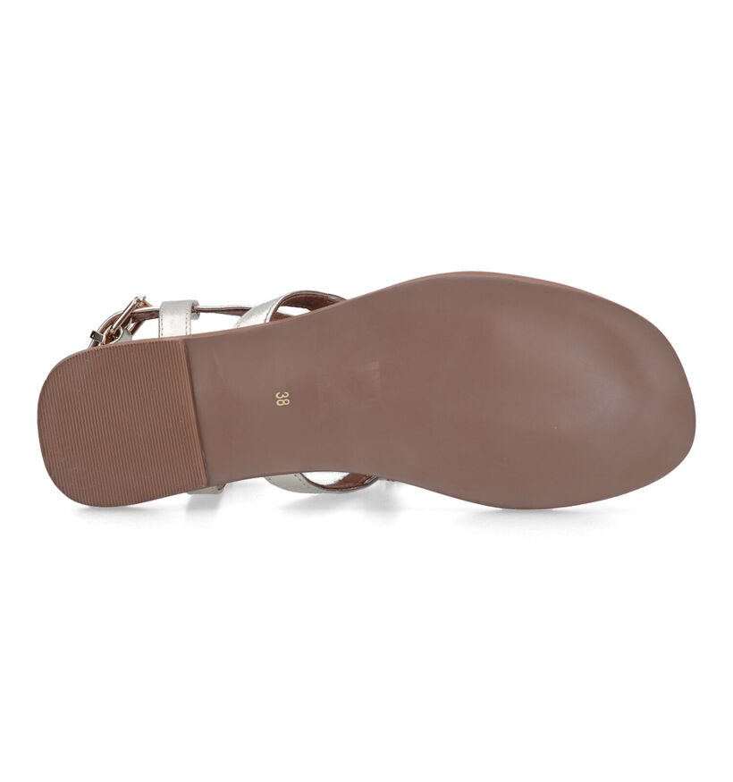 Inuovo Sandales plates en Noir pour femmes (325199)