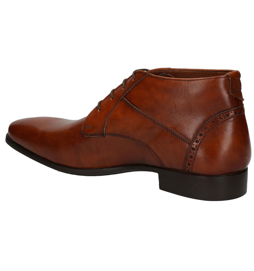 Ambiorix Cognac Geklede Veterschoenen in leer (283923)