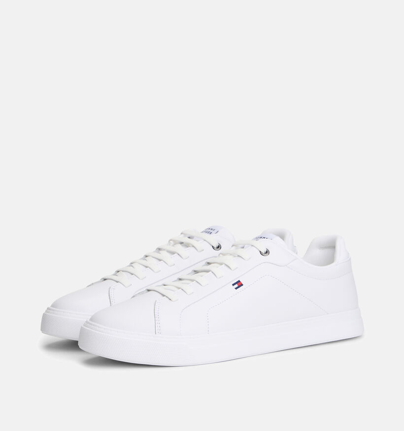 Tommy Hilfiger Icon Court Chaussures &agrave; lacets en Blanc pour hommes (368605) - pour semelles orthop&eacute;diques