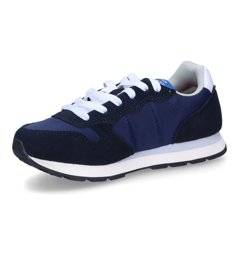 Sun 68 Blauwe Sneakers in stof (306562)
