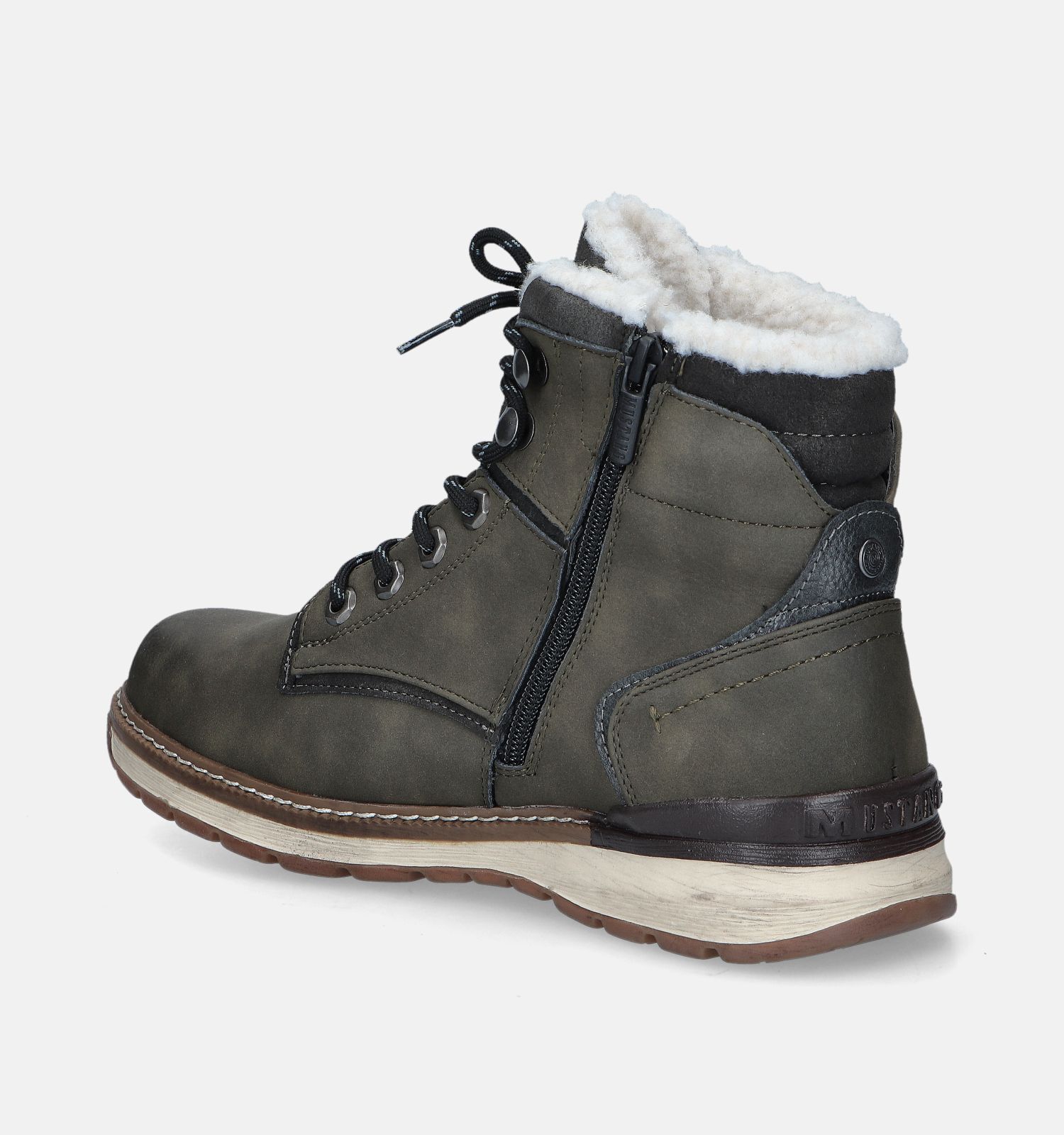 Mustang Kaki Veterboots | Heren Boots | Online op TORFS.BE