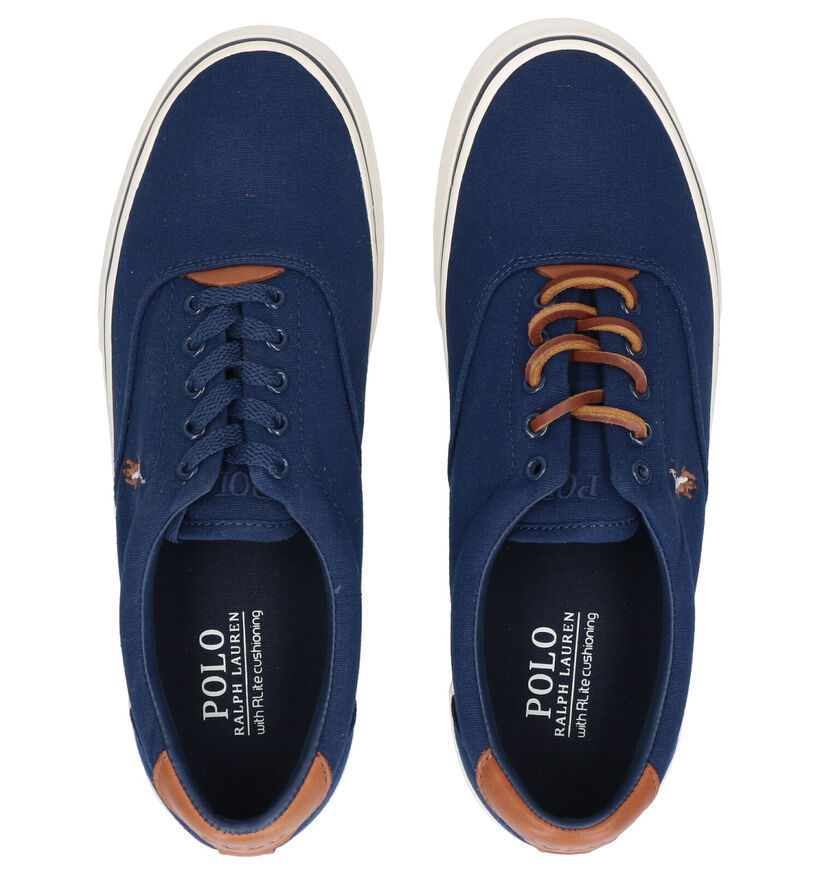 Polo Ralph Lauren Thorton Veterschoenen Blauw in stof (267048)