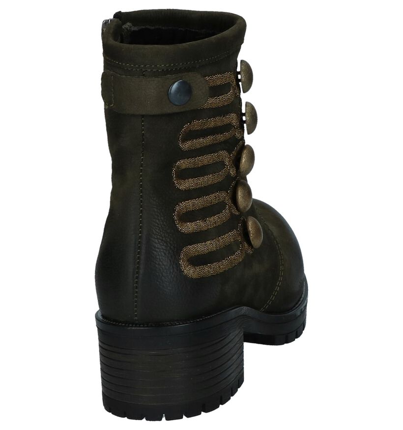 Baboos Bottines en Vert kaki en nubuck (235316)