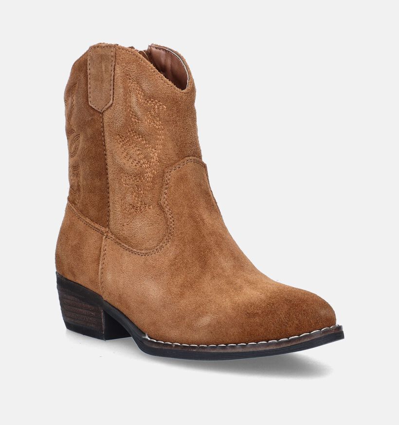 Milo & Mila Santiags en Cognac pour filles (348094)