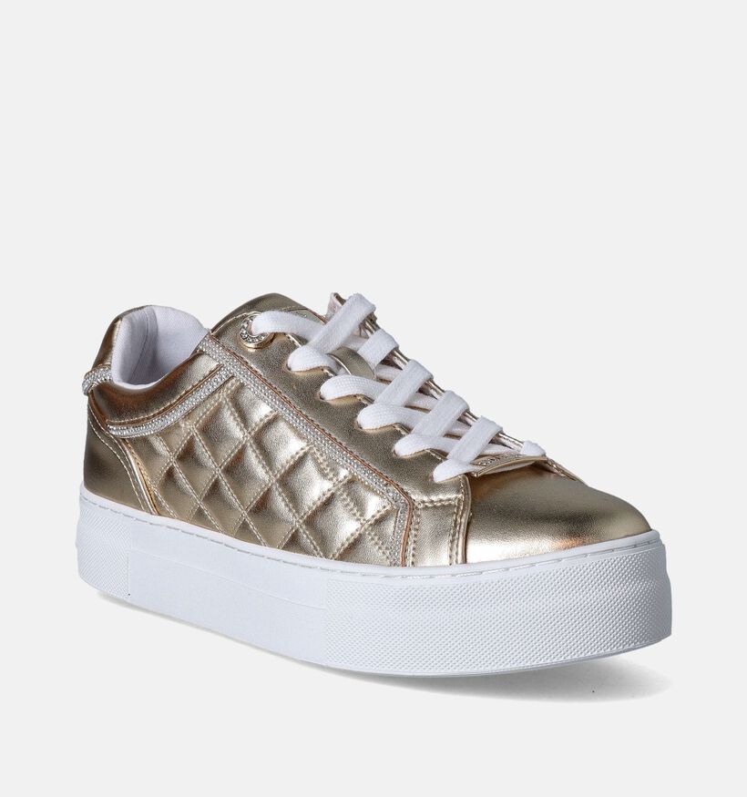 Guess Gratea Gouden Veterschoenen voor dames (350427) - geschikt voor steunzolen