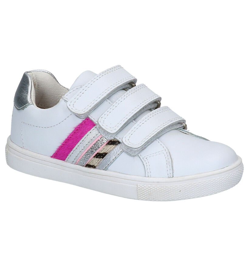 Witte Lage Sneakers Braqeez Lotte Louwies in leer (275289)