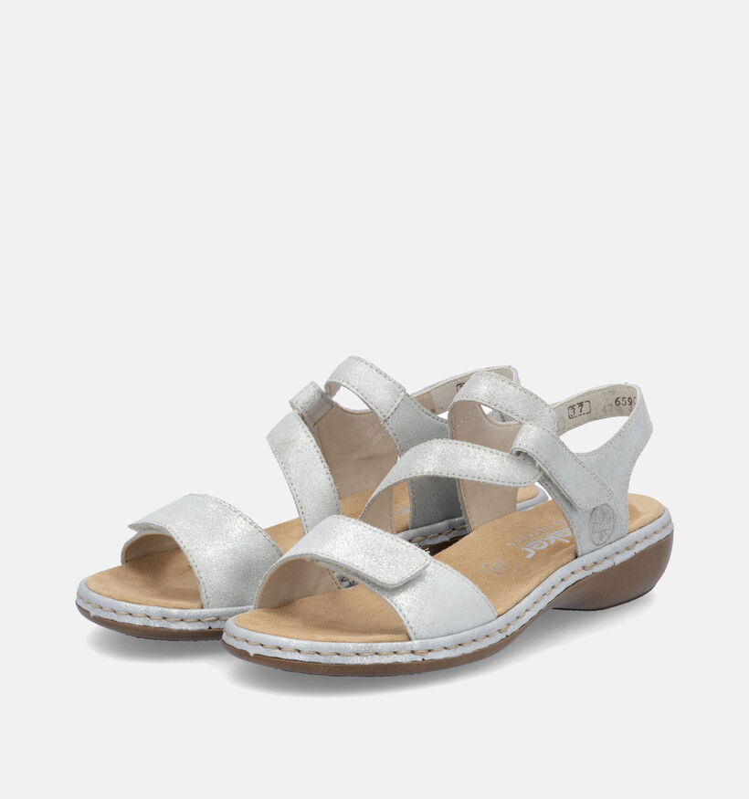 Rieker Zilveren Sandalen voor dames (354993)
