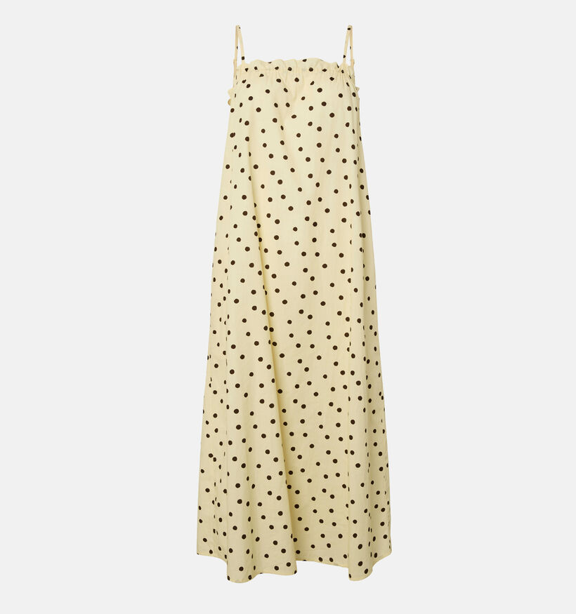 Pieces Parker Gele Midi-Jurk met Stippen voor dames (374927)