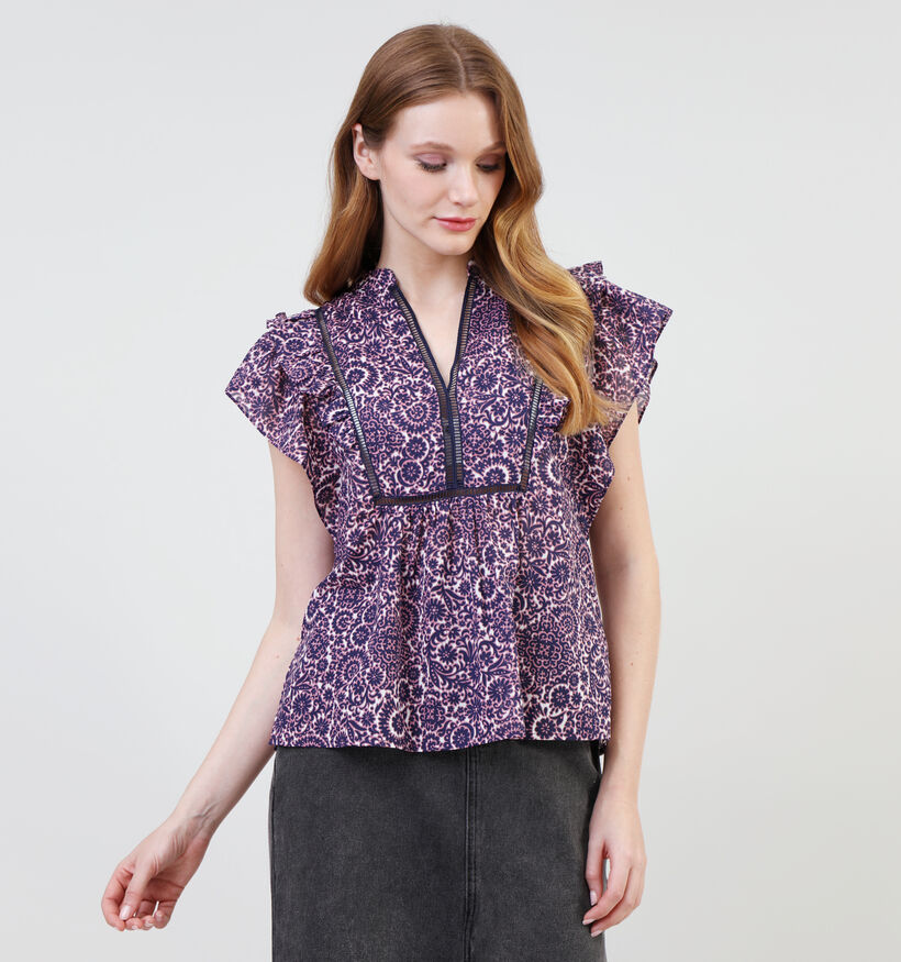 Orfeo Telma Blouse en mauve pour femmes (340061)