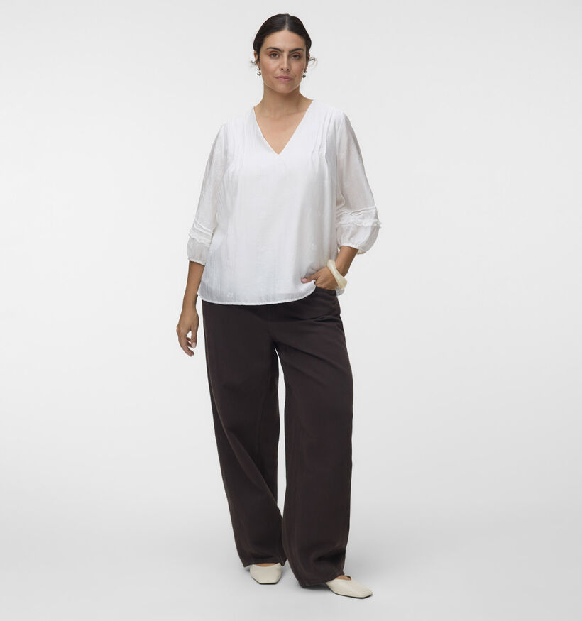 Vero Moda Curve Leslie Witte Blouse voor dames (378136)