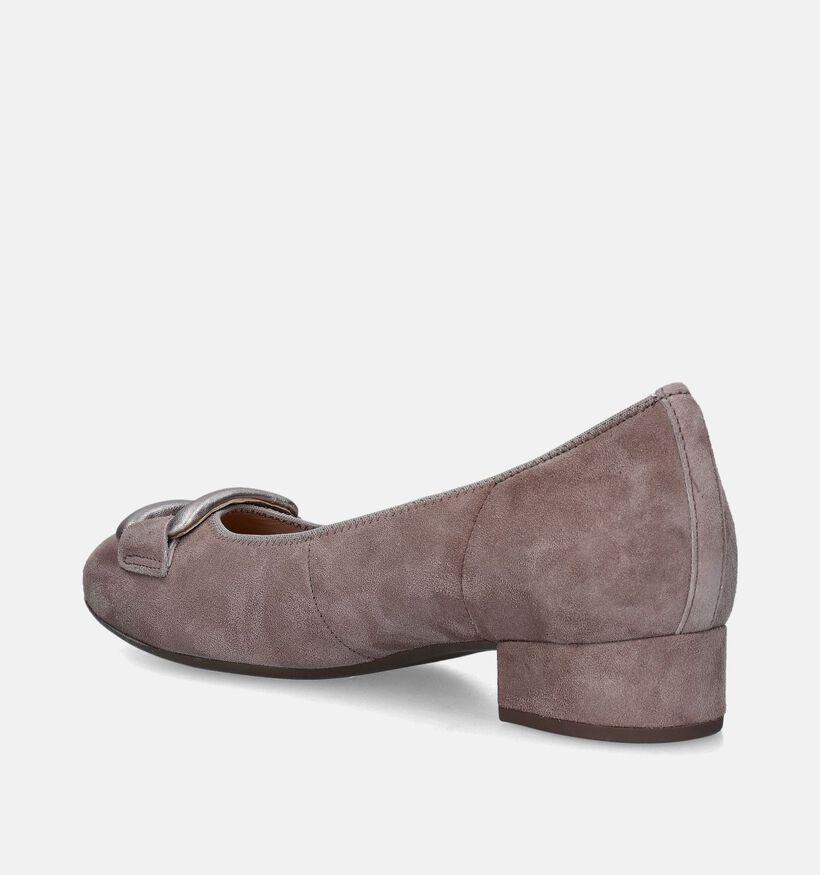 Gabor Beige Pumps met blokhak voor dames (355012) - geschikt voor steunzolen