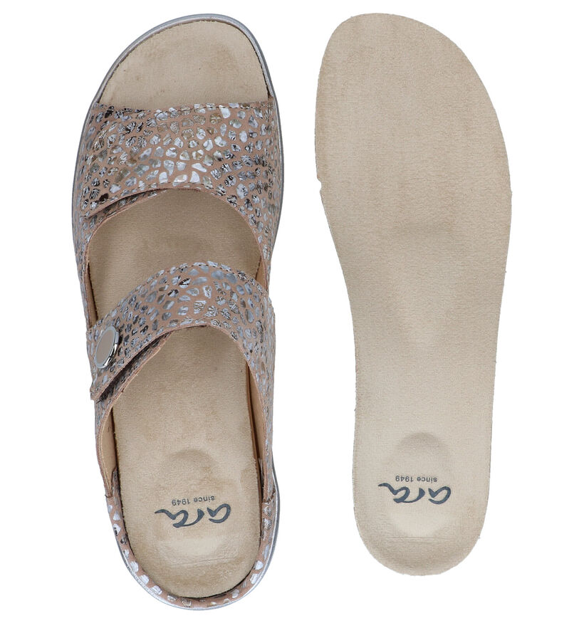 Ara Courtyard Mules en Taupe en textile (288968)