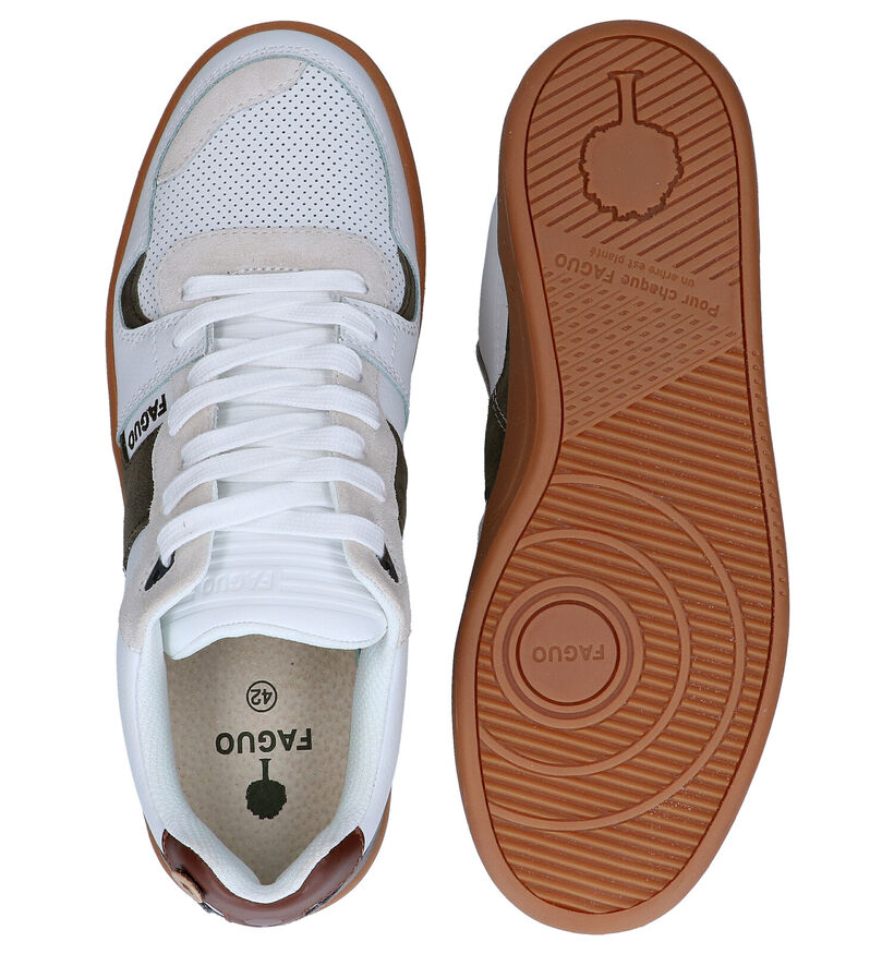 Faguo Ceiba Witte Sneakers in leer (281079)