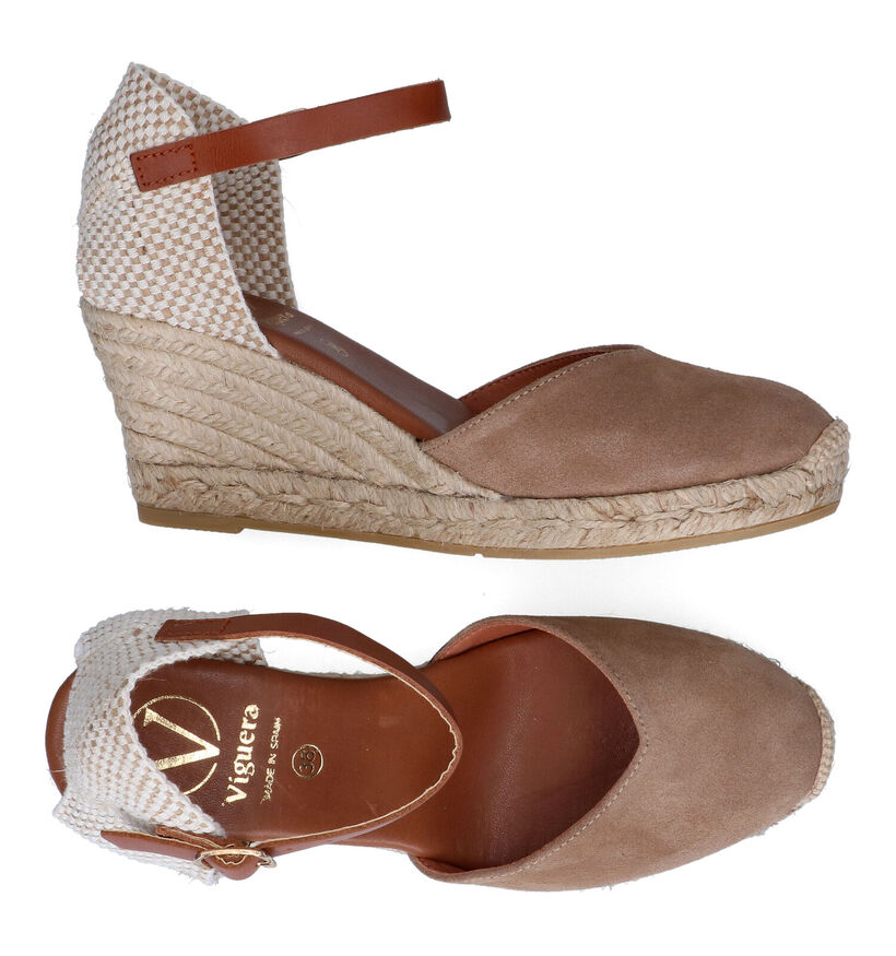 Viguera Escarpins à bride en Taupe en daim (308367)
