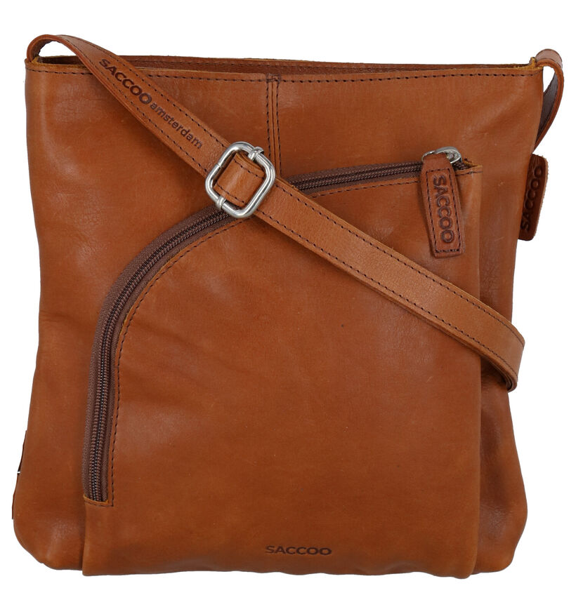 Saccoo Filico Zwarte Crossbody Tas in leer (291758)