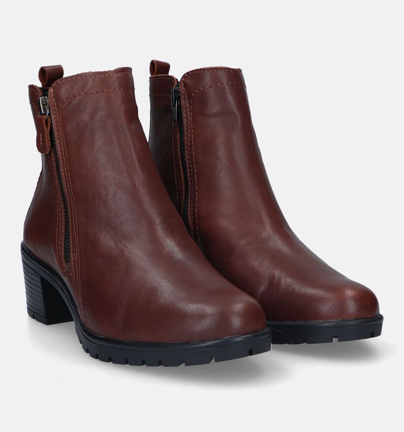 Solemade Fiona 17 Cognac Enkellaarzen Met Blokhak voor dames (331046)