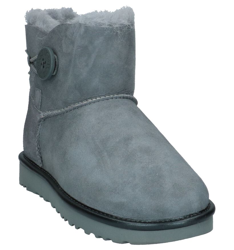 Geklede Boots Grijs UGG Mini Bailey Button in daim (200150)