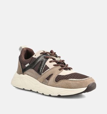 Poelman PS Poelman Low Sneakers Zwart/Oranje/Beige/Bruin/Taupe/Paars/Bordeaux/Groen