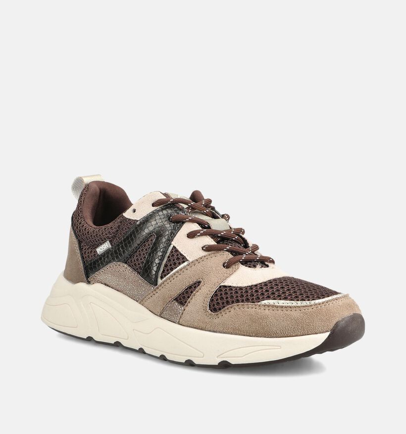 Posh by Poelman Taupe Sneakers voor dames (378629) - geschikt voor steunzolen