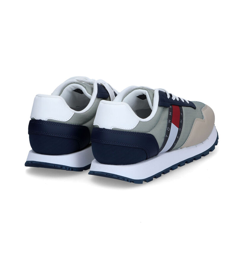 Tommy Hilfiger Retro Groene Sneakers in kunstleer (310849)