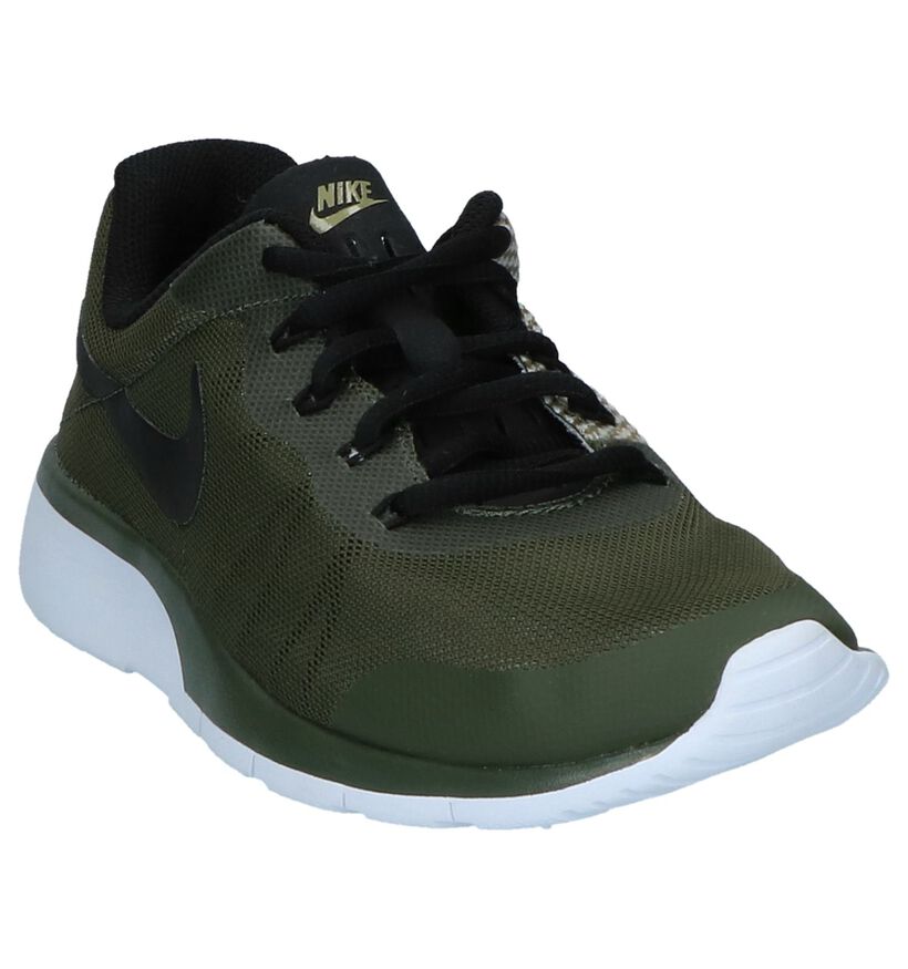 Kaki Runner Sneakers Nike Tanjun Racer GS in stof (219637)