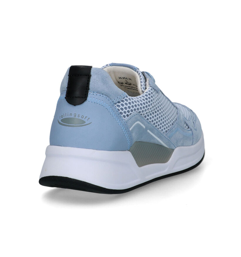 Gabor Rollingsoft Baskets en Bleu pour femmes (319981) - pour semelles orthopédiques
