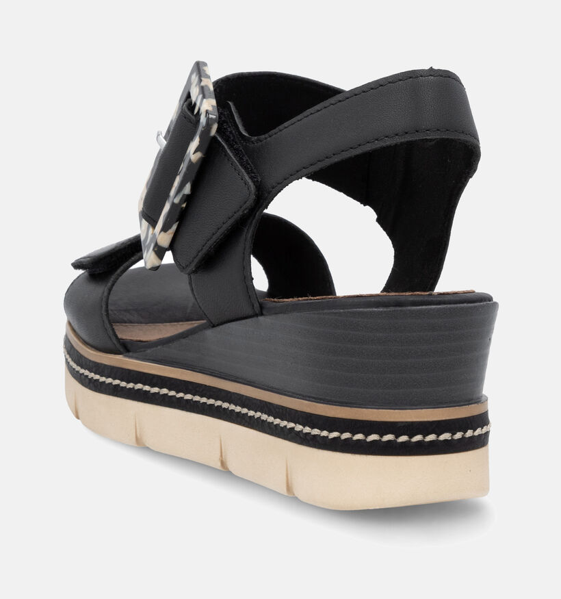 Remonte Open Sandalen Met Sleehak Zwart voor dames (354849)