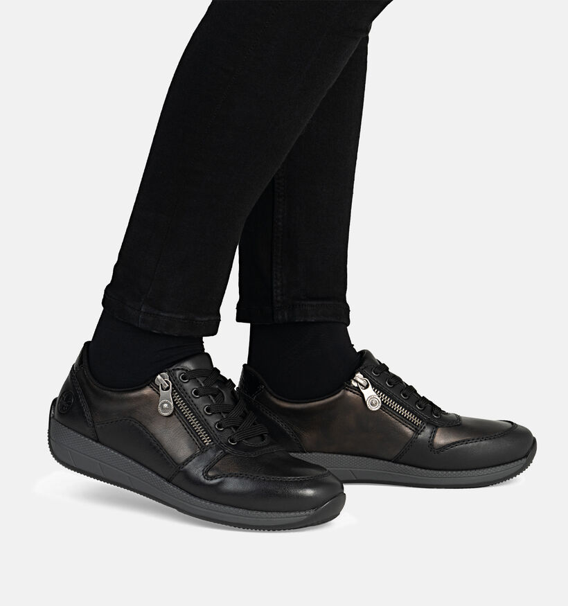 Rieker Chaussures à lacets en Noir pour femmes (360476) - pour semelles orthopédiques