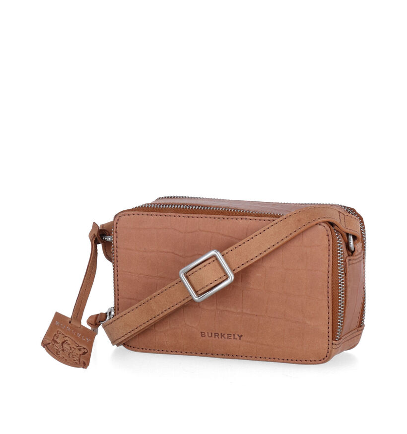 Burkely Icon Ivy Zwarte Crossbody Tas in leer (307979)