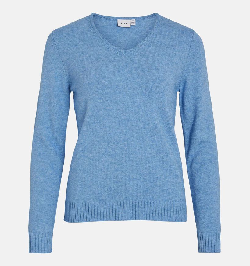 Vila Ril Blauwe Trui met V-hals voor dames (351767)